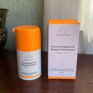 NWT Drunk Elephant Bouncy Brightfacial Mask 10% Azelaic Acid 1% Salicylic Acid